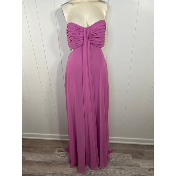 Strapless Empire Waist Chiffon Gown in Orchid Pink
Dessy Collection - Picture 4 of 10